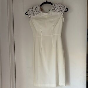 Elegant White Lace Sleeve Dress